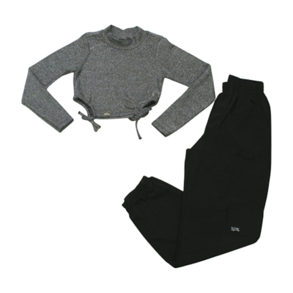 Conjunto Longo Feminino com Calca Blusa Lurex 2556  - Itgirl 