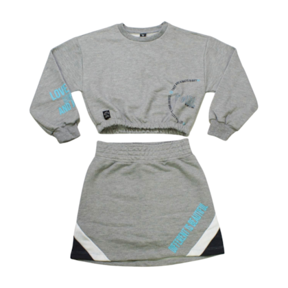 Conjunto longo Feminino com Saia 2571 - Itgirl