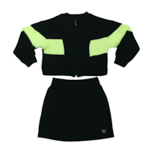 Conjunto Longo Feminino com Saia Moleton 2568 - Itgirl 