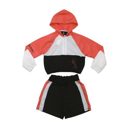 Conjunto Longo Feminino Com Shorts Corta Vento 2560 - Itgirl 