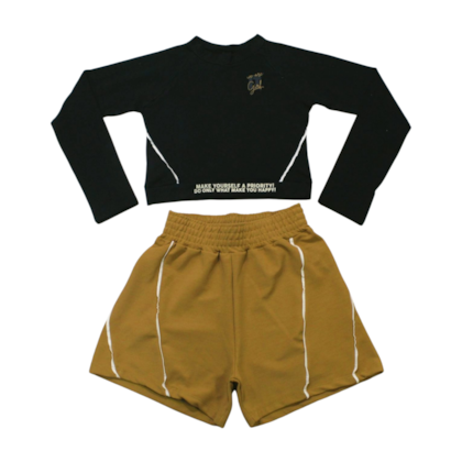 Conjunto longo Feminino  com Shorts Cotton 2576 - Itgirl