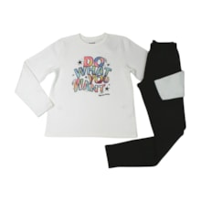 Conjunto Longo Feminino Estampa What 56328 - Brandili