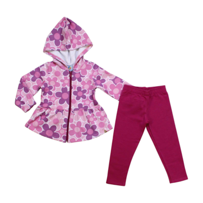 Conjunto Longo Feminino Flores 70076 - Alenice 