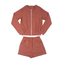 Conjunto Longo Feminino Jaqueta Corta Vento e Shorts 909 -  Lit