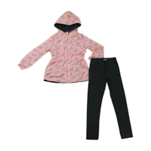 Conjunto Longo Feminino  Jaqueta Corta Vento Estampada e Legging 37056 - Angerô 