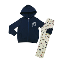 Conjunto Longo Feminino Jaqueta e Legging Estampada Flores 55413 - Brandili