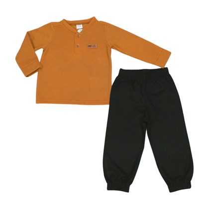 Conjunto Longo Masculino Blusa com Botões e Calça Sarja 20632 - Marlan 