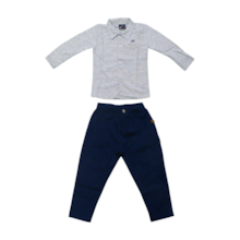 Conjunto Longo Masculino Camisa Linho e Calça Veludo 6324 - LPKIDS 