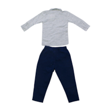 Conjunto Longo Masculino Camisa Linho e Calça Veludo 6324 - LPKIDS 