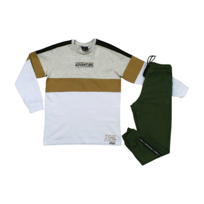 Conjunto Longo Masculino Camiseta e Calça Moletom 6378 - LPKIDS 