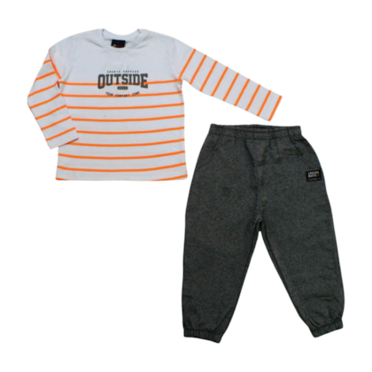 Conjunto Longo Masculino Camiseta e Calça Tecido 6382 - LPKIDS 