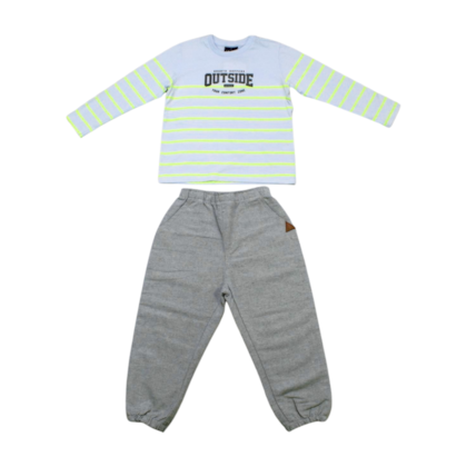 Conjunto Longo Masculino Camiseta e Calça Tecido 6382 - LPKIDS 