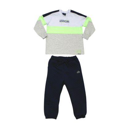 Conjunto Longo Masculino Camiseta Estampa Adventure e Calça Moletom 6389 - LPKIDS 