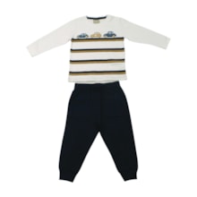 Conjunto Longo Masculino Camiseta Malha e Calça Moletom  2001526 - Milon