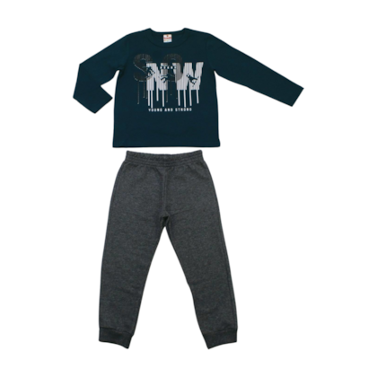 Conjunto Longo Masculino Estampa Snow 55448 - Brandili 