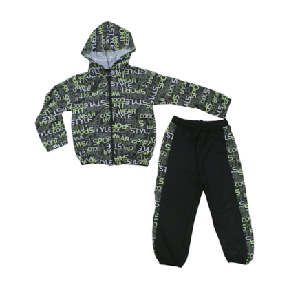 Conjunto Longo Masculino Jaqueta Tactel Estampado e Calça Moletom 6386 - LPKIDS 