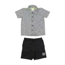 Conjunto Masculino 221350 Camisa e Bermuda Moletinho - Elian