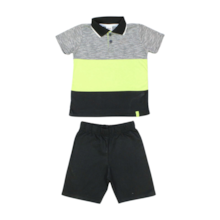 Conjunto Masculino 221352 Polo Rajada e Bermuda Moletinho - Elian 