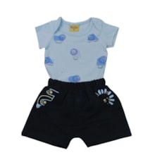 Conjunto Masculino Body Estampa Tigres e Bermuda 27216 - Rollu