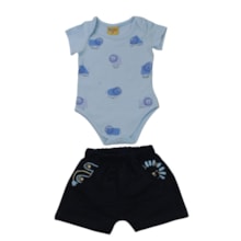 Conjunto Masculino Body Estampa Tigres e Bermuda 27216 - Rollu