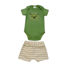 Conjunto Masculino Body Leão e Bermuda Moletinho 1919 - Mini Moon