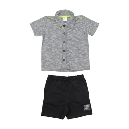 Conjunto Masculino Camisa e Bermuda Moletinho 221350 - Elian