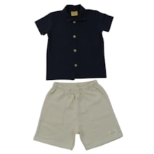 Conjunto Masculino Camisa e Bermuda Moletinho 27261 - Rollu