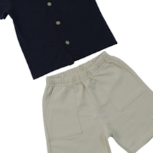 Conjunto Masculino Camisa e Bermuda Moletinho 27261 - Rollu