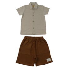 Conjunto Masculino Camisa e Bermuda Moletinho 27261 - Rollu