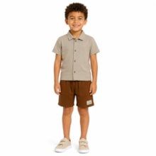 Conjunto Masculino Camisa e Bermuda Moletinho 27261 - Rollu