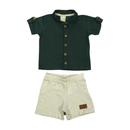 Conjunto Masculino Camisa e Bermuda Moletinho 70035 - Colorittá