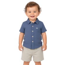 Conjunto Masculino Camisa e Bermuda Moletinho A5327 - Alakazoo