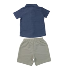 Conjunto Masculino Camisa e Bermuda Moletinho A5327 - Alakazoo