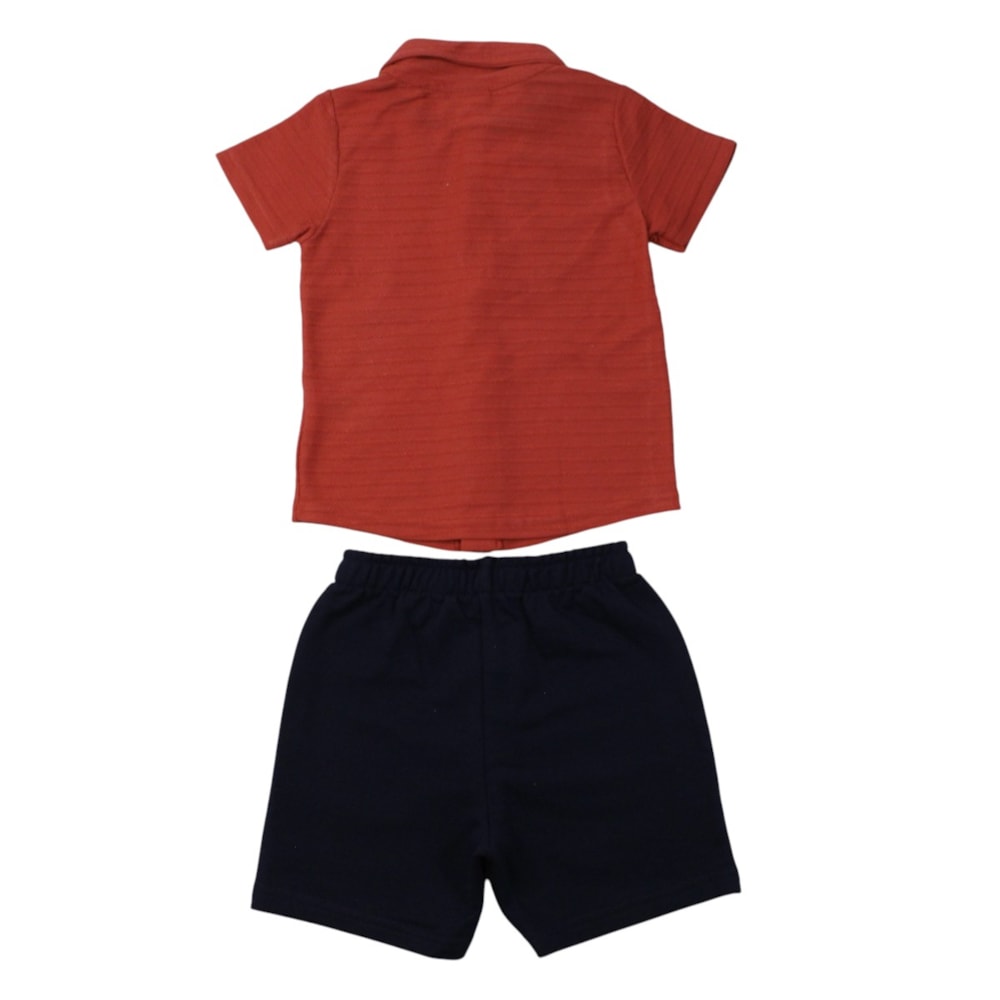Conjunto Masculino Camisa e Bermuda Moletinho A5327 - Alakazoo