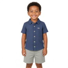 Conjunto Masculino Camisa e Bermuda Moletinho A5327 - Alakazoo