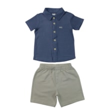 Conjunto Masculino Camisa e Bermuda Moletinho A5327 - Alakazoo