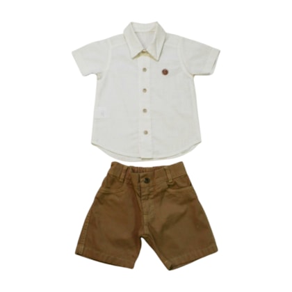 Conjunto Masculino Camisa e Bermuda Sarja 2925 - Júnior Club  