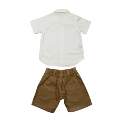 Conjunto Masculino Camisa e Bermuda Sarja 2925 - Júnior Club  