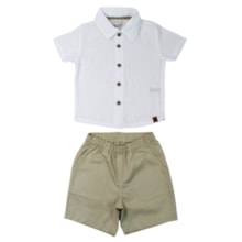Conjunto Masculino Camisa e Bermuda Tecido A0555 - Alakazoo