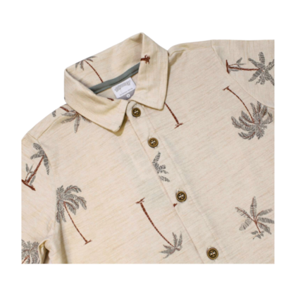 Conjunto Masculino Camisa Estampa Coqueiros e Bermuda Moletinho 19520 - Alakazoo 