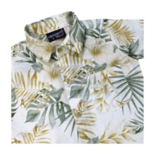 Conjunto Masculino Camisa Estampa Folhas e Bermuda Sarja 405496 - Vrasalon 