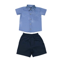 Conjunto Masculino Camisa Estampa Palmeiras e Bermuda Sarja 405485 - Vrasalon  