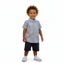 Conjunto Masculino Camisa Estampada Coqueiros e Bermuda Sarja 425492 - Vrasalon