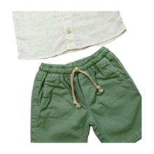 Conjunto Masculino Camisa Tecido e Bermuda Sarja 3666 - Anuska