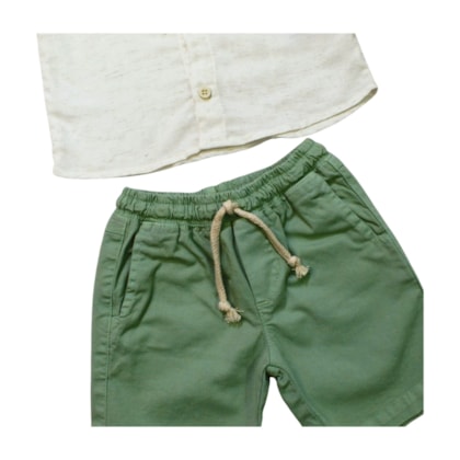 Conjunto Masculino Camisa Tecido e Bermuda Sarja 3666 - Anuska