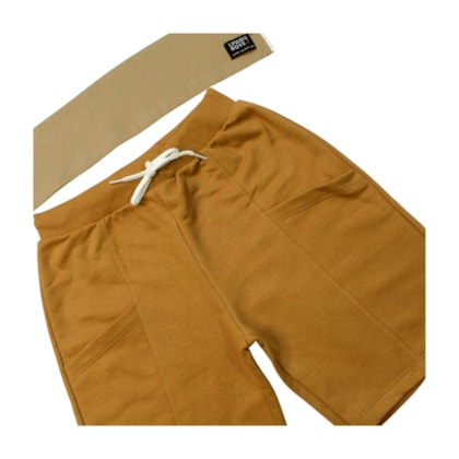 Conjunto Masculino Camiseta Barra e Bermuda Moletom - 6407 - Lp Kids