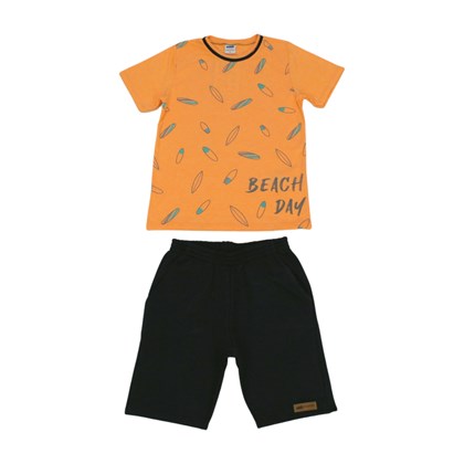 Conjunto Masculino Camiseta Beach e Bermuda Moletinho 42628 - Marlan