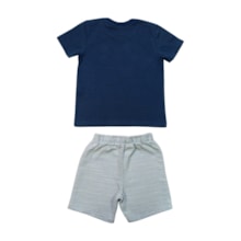 Conjunto Masculino Camiseta Bordado Coqueiro e Bermuda Tecido A5038 - Alakazoo     