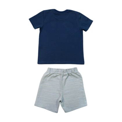 Conjunto Masculino Camiseta Bordado Coqueiro e Bermuda Tecido A5038 - Alakazoo   