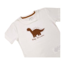 Conjunto Masculino Camiseta Bordado Dino e Bermuda Moletinho 43845 - Kamylus